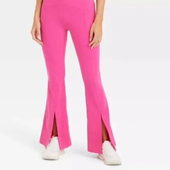NWT Joy Lab Hot Pink Flare Leggings Size XXL - Picture 1 of 8